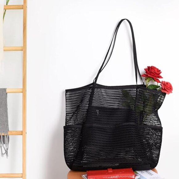 NEW! Mesh Beach Tote Bag Waterproof for Beach and Pool - Picture 3 of 10
